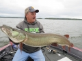 Steve caught this big musky on a prototype Mepps spinner.