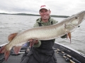 Charlie Buhler with a big pre-turnover musky.