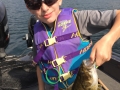 Steve's grandson Conner with a very nice smallmouth bass.