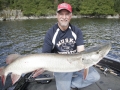 This big musky was intent on following Kevin Schmidt's minnowbait, but Kevin got it to bite in a figure-8.