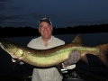 Kevin Lynch caught his second-largest musky on a Baby DepthRaider. Note the full moon rising over his right shoulder.