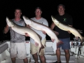 A Lake St. Clair triple for Dominic Hoyos, John Bette and Steve while fishing with Capt. Matt Firestein.