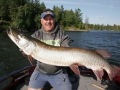 This fish showed up late. Steve put his Mepps Musky Flashabou back in the water and caught it on the sixth lap of the figure-8.