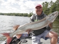 A tiny reef at the mouth of a small bay produced this musky for Steve.