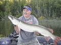 Steve caught this pre-turnover musky on an H210 where cabbage met rushes.