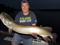 Bringing a topwater up during the figure-8 and chattering it on the surface prompted this nice musky to eat.