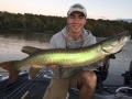 William Buhler with a nice early fall, sundown musky.