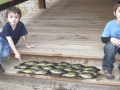 Grandsons Ethan and Conner with a haul of crappies.