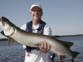Dave's second-biggest musky struck in a figure-8 at the University of Esox Canada Musky Adventure.